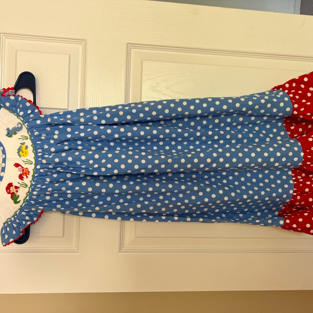 NWT Little Mermaid Smocked Bishop Dress